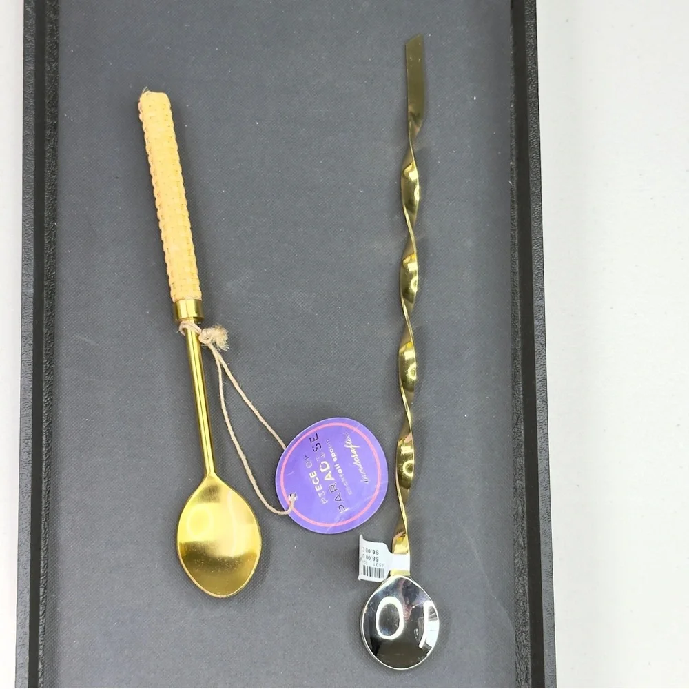 NWT Anthropologie Bundle Pauline Cocktail Spoon and Abacaxi COCKTAIL Spoon